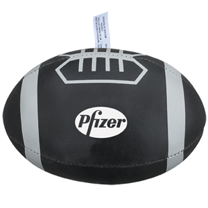 M0153-MINI FOOTBALL-Black with Grey Laces